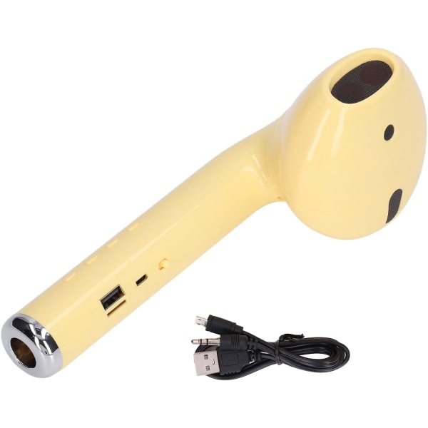 Trådlösa högtalare, högtalare Trådlös Stereo Stor storlek Bärbar USB laddning för festresor Gul