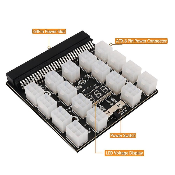 Serveradapterkort 64pin till 17 6pin Power Board grafik