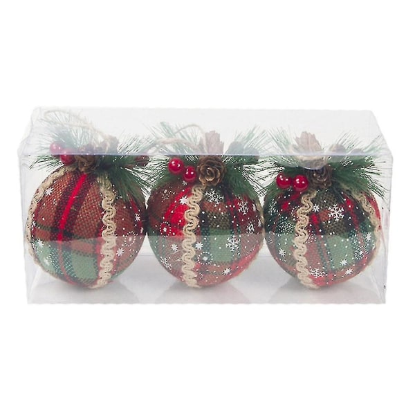Julgran Röd plädmålade hängande bollar Kompatibel med present heminredning-a