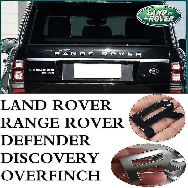 Abs 3d brev emblem klistermärke Bil främre huva och bakre bagageutrymme märke Dekal Tillbehör Bil styling för Land Rover Range Rover Freelander Defender Upptäck