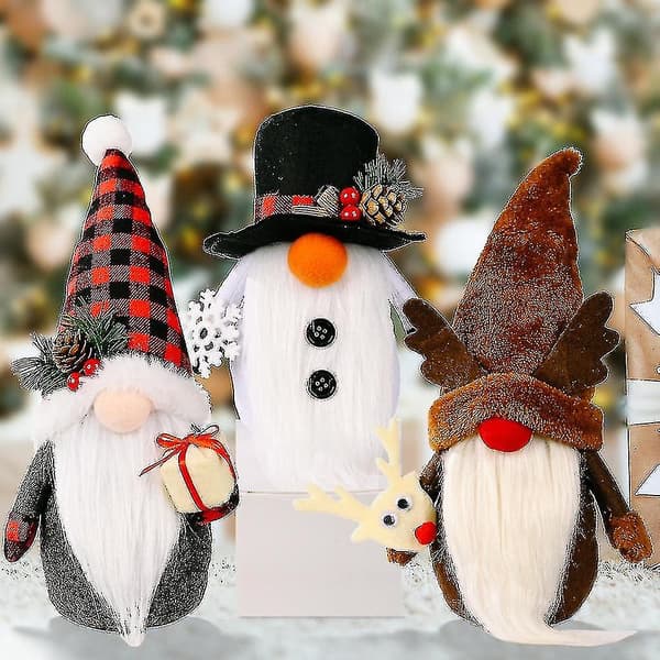 3-pack Plush Tomtar Jultomtar Jultomte Dekoration