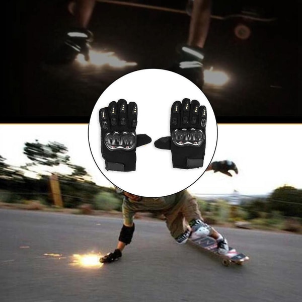 Skateboardhandskar Downhill Slide Handskar Fire Stone Flint Sparks Longboard Handskar Skyddsutrustning/pa
