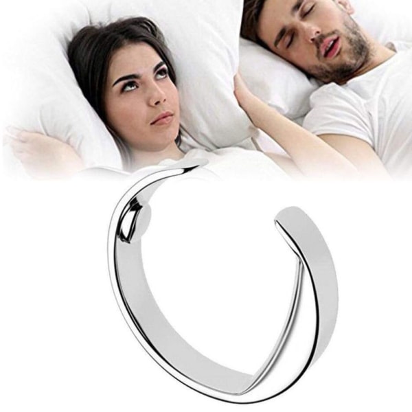Anti-snarkning ring sömn andningshjälp ring justerbar fingerring för män och kvinnor S