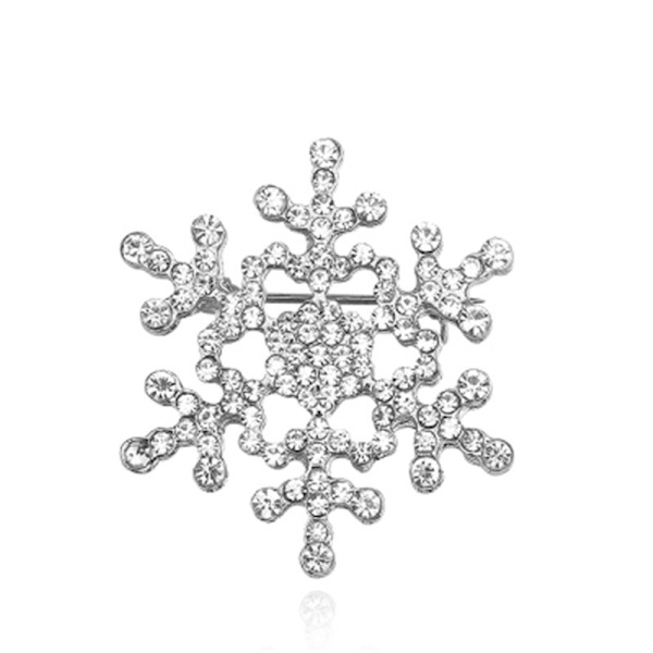 Julbroch - snöflingor och diamanter