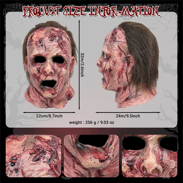 Michael Myers Halloween Rollespil Horror Latex Maske-A