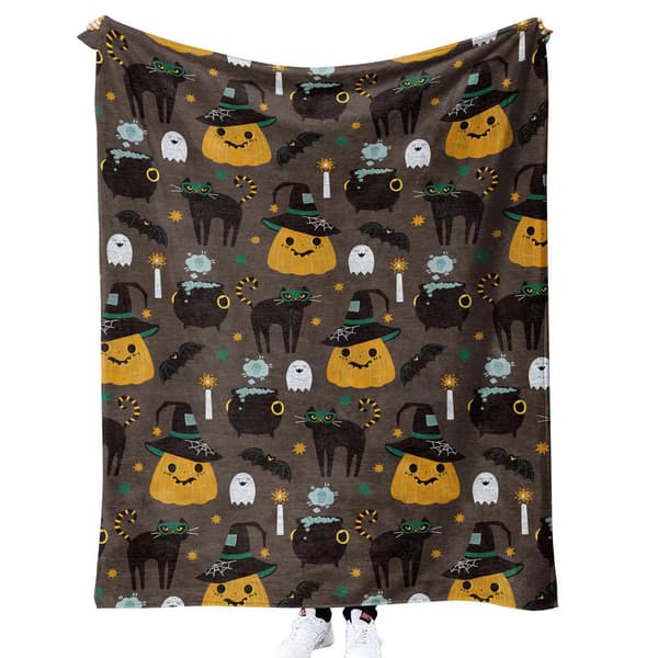 75CM x 100CM Halloween-teppe, perfekt for sofakvelder og senger - 69