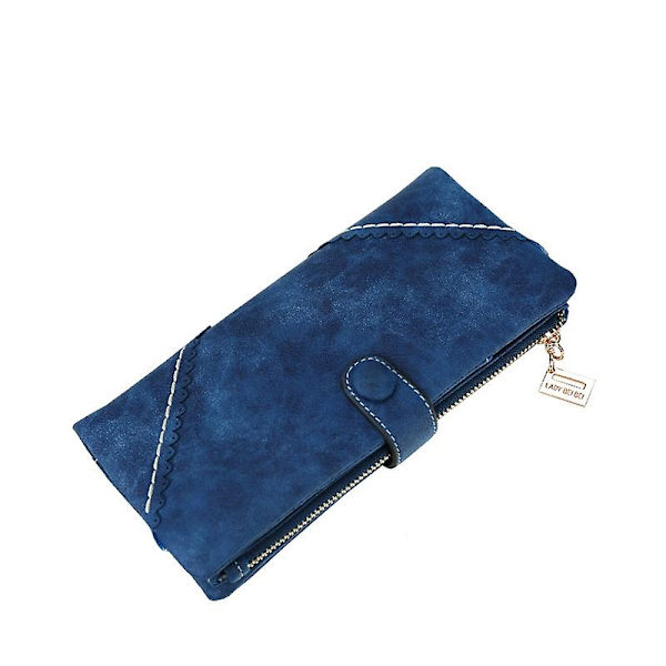 Damplånbok i Vegan Läder, Vikbar Clutch, Stor Kapacitet, Kortorganisatör, Spänne, Lång Plånbok för Flickor, Godisfärger