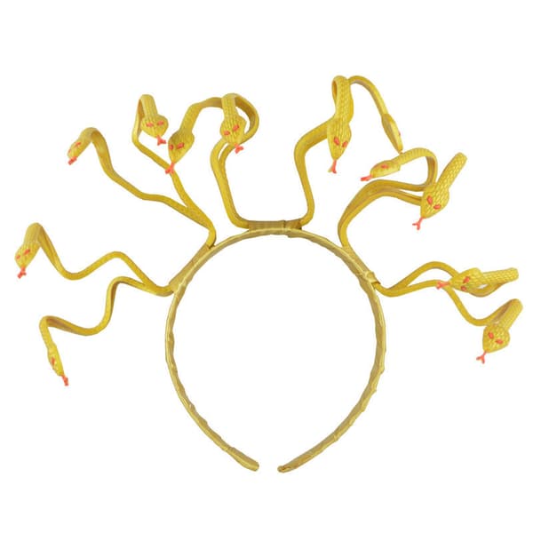 Medusa Slangehodekrone Gresk Gudinne Hodeplagg, Halloween Karakter Kostyme Hodeplagg, Gull