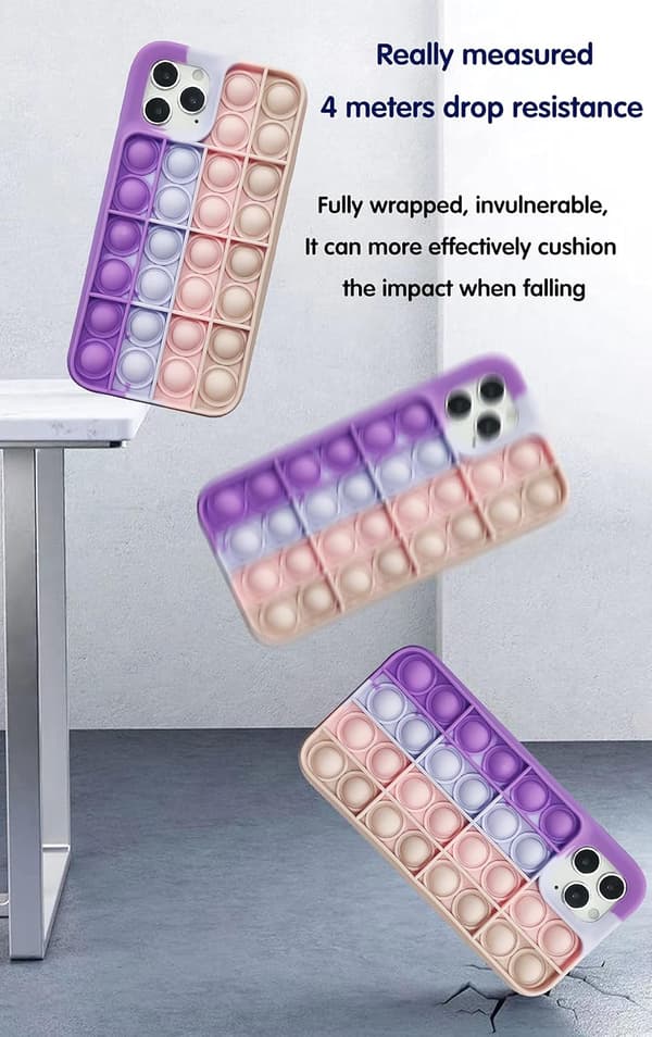 Pop It-etui for iPhone 12/12 Pro, iPhone 12/12 Pro Bobleplast-etui