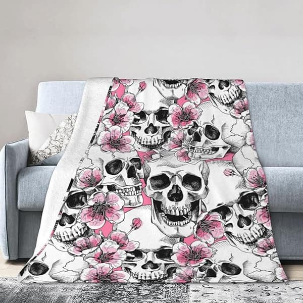 75CM x 100CM Halloween-teppe, perfekt for sofakvelder og senger - 36