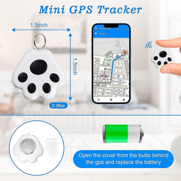 4st Key Finder Item Locator, hund-gps-spårning Bluetooth mobila smarta enheter