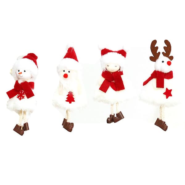 Julgransdekoration Ängel Älg Snögubbe Tomte