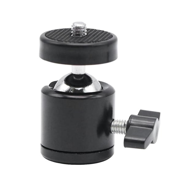 Mini Tripod Ball Head 360 Roterbar Tripod Mount Kamera Kulhuvud Adapter Med 1/4" skruvhål för Dslr videokamera Ljusfäste