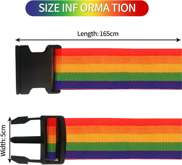 4-pack Resväskeband, Justerbara Band med Spänne