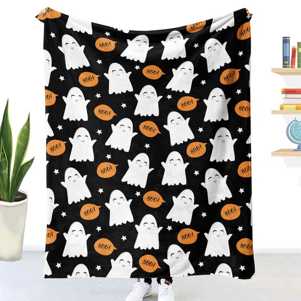 75CM x 100CM Halloween Tæppe, Perfekt til Sofaer og Senge til Fester - 66