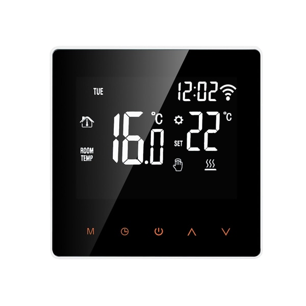 Wi-fi Smart Termostat Vatten/gaspanna Digital temperaturkontroll Mobiltelefonkontroll Pekskärm LCD-skärm Vecka Programmerbar Frostskyddsfunktion