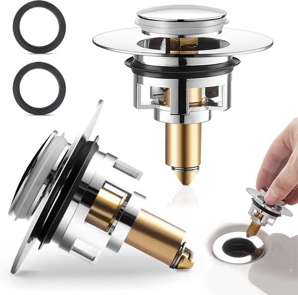 2 stk. Pop-up Badekar Sink Stopper Sink Drain Filter Sink