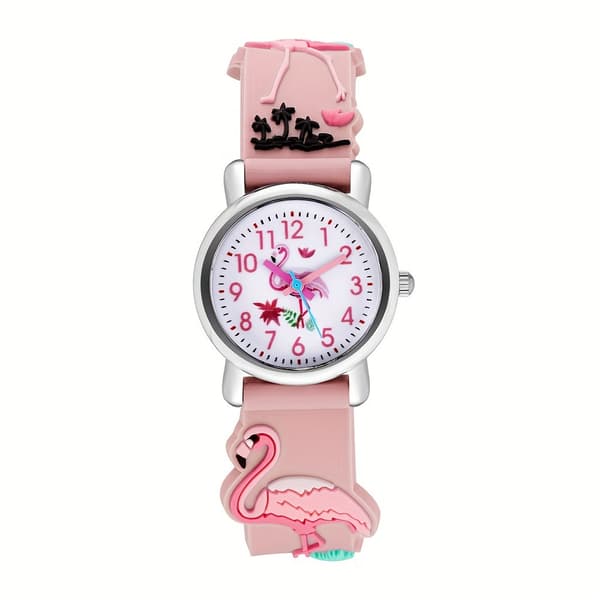 Barneklokke PU-rem, rosa