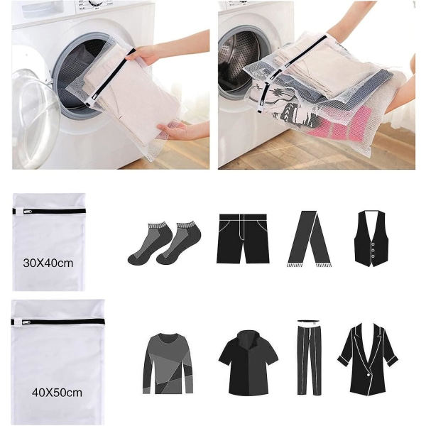 10-pack Cozywan Tvättnät Tvättnät Tvättväska med dragkedja för att skydda dina kläder (30 * 40 cm/40 * 50 cm)