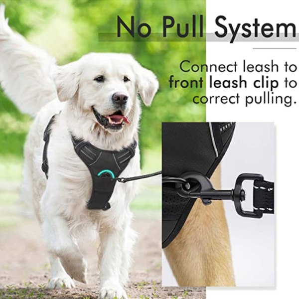 anti-pull hundsele Anti-dragande hundsäkerhetsbälte, för justerbar hundreflex