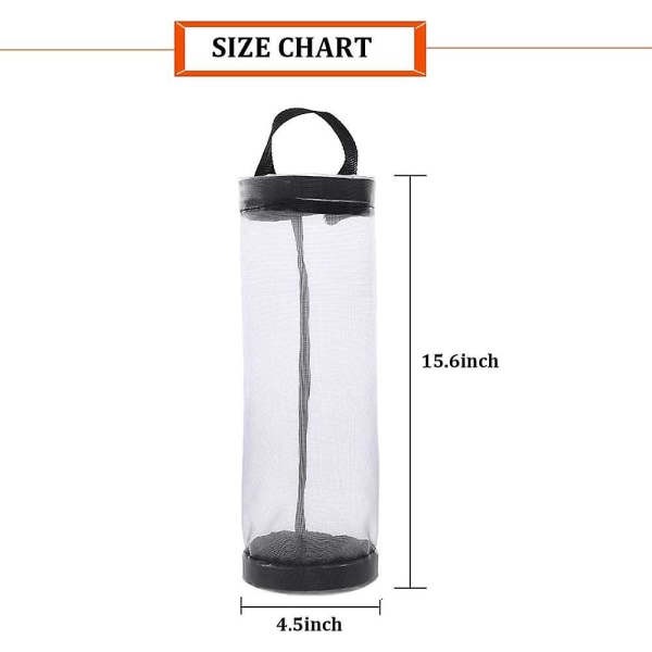 Plastpåsehållare 2-pack Mesh Hängande Förvaringsdispensrar