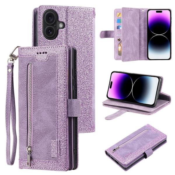 Magnetisk læder wallet case til iPhone 13 Pro - Lilla