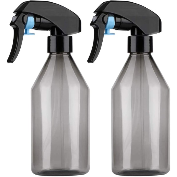 ST Tomma sprayflaskor av plast 300ml | BPA-fri påfyllningsbar vattendimmspruta - för rengöringslösningar, trädgårdsarbete, hår (svart)