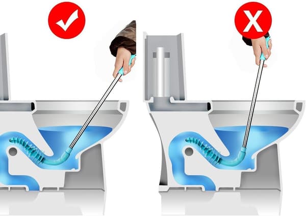 Toalettpropp Unblocker Sugkopps-Piston Typ Siphon-Typ