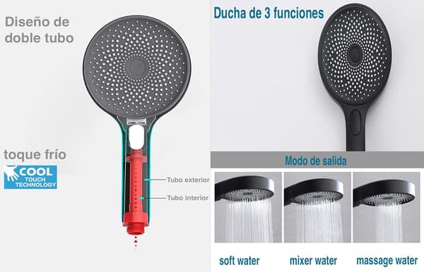 Dusjhode Håndholdt Dusj Stor 130mm Håndholdt Dusjhode med