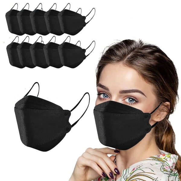 Kf94 masker 100st , 4 lager ansiktsmasker , svarta masker