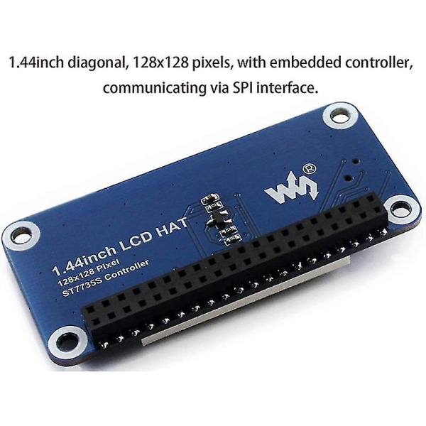 1.44 Tums LCD-skärmhatt för Raspberry Pi 2b/3b/3b+/zero