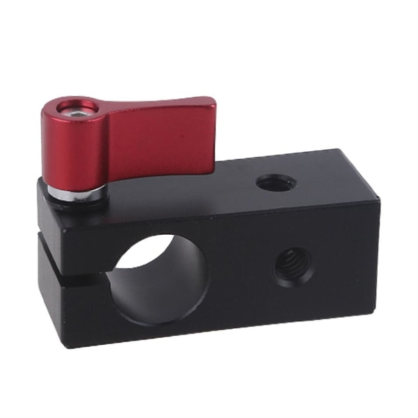 15 Mm Single Rod Clamp To Cold Shoe Adapter, Dslr kamerariggskena Block för monitormonterad LED-ljusmikrofon
