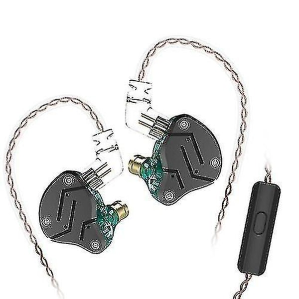 Kz Zsn 3,5 mm trådbunden in ear metall Hifi-hörlurar med mikrofon