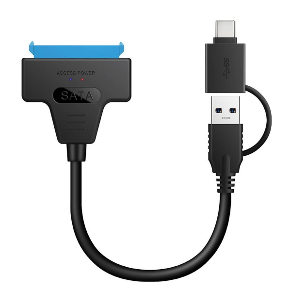 USB C till Sata Converter USB 3.1 Typ C Adapterkabel för 2,5" hårddisk Ssd med USB C till Usb3.0 Adapter