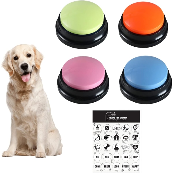 husdjursträning 4 Pack Dog Communication Button Recording Button Tape