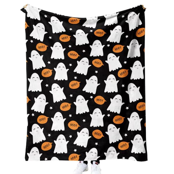 75CM x 100CM Halloween-teppe, perfekt for sofakvelder og senger - 66