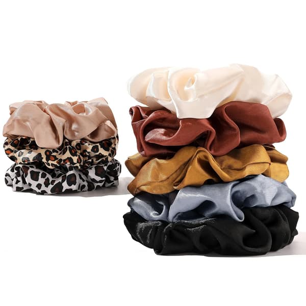 Hårbånd Silke Satin Scrunchie - Hår Elastikker Bånd Hestehale Hold