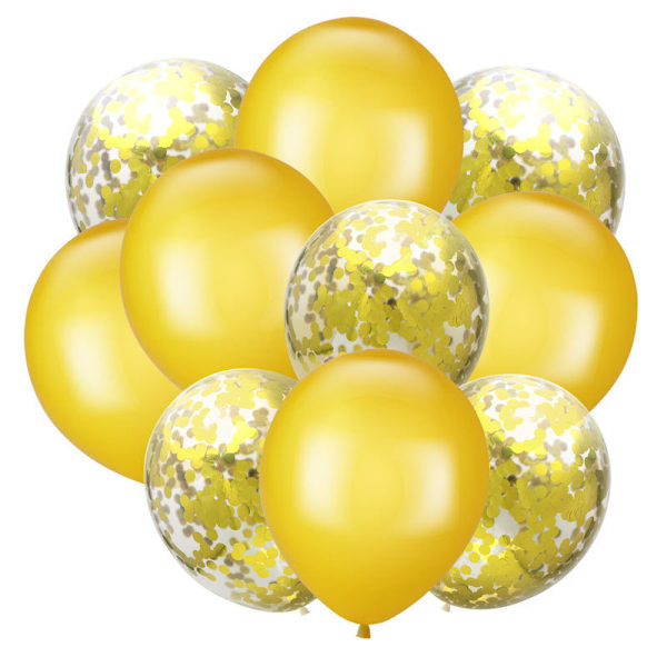 10 st Ballonger Solida Färger Ballonger Transparenta Ballonger med Konfetti Dekorera Bröllop