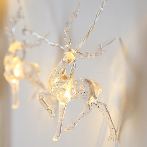 Direktförsörjning av sika hjort ljusslinga LED hjort dekorativ ljusslinga älg jul kristall ljus sika hjort