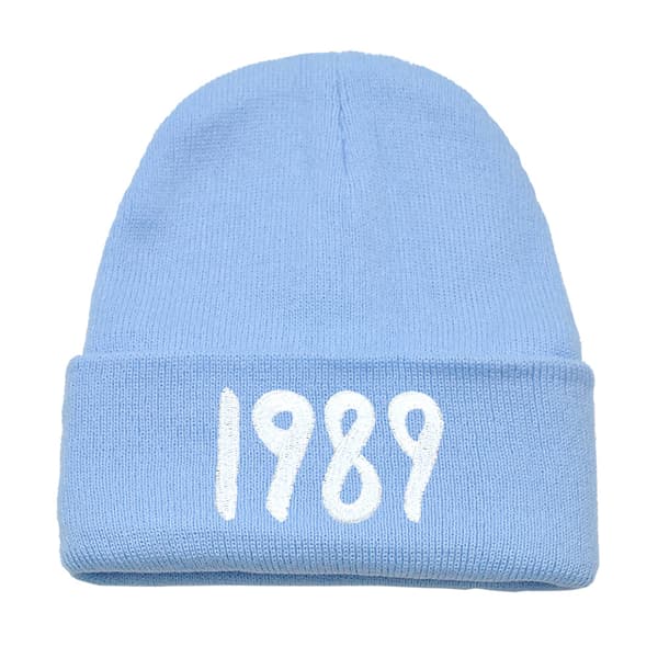 Taylor Swift Strikkelue Monogram Ullue Vinterlue - 1989 Himmelsblå