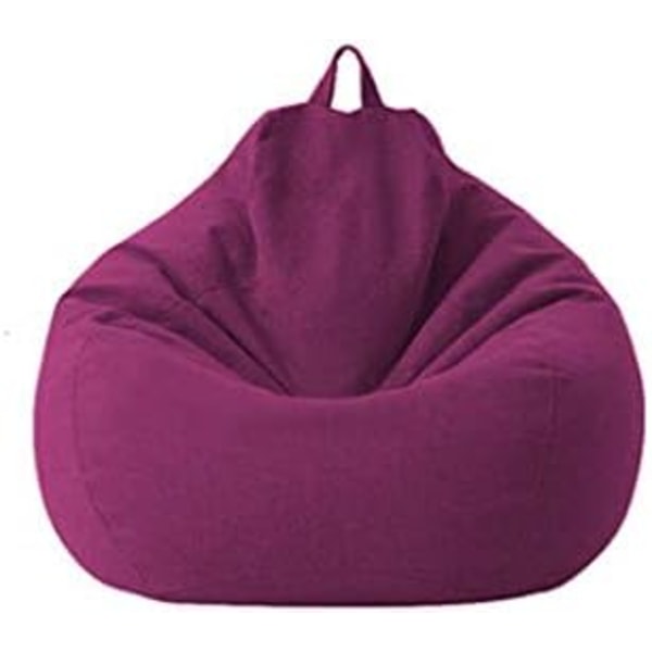 Beanbag Bag Liggstol Cover Cover Sits utan vadderad (mörkgrå, 70*80cm) purple