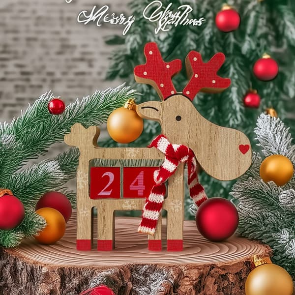Julepynt Nye Ankomster 3D Julekalender Ornament Tre Reinsdyr Julepynt