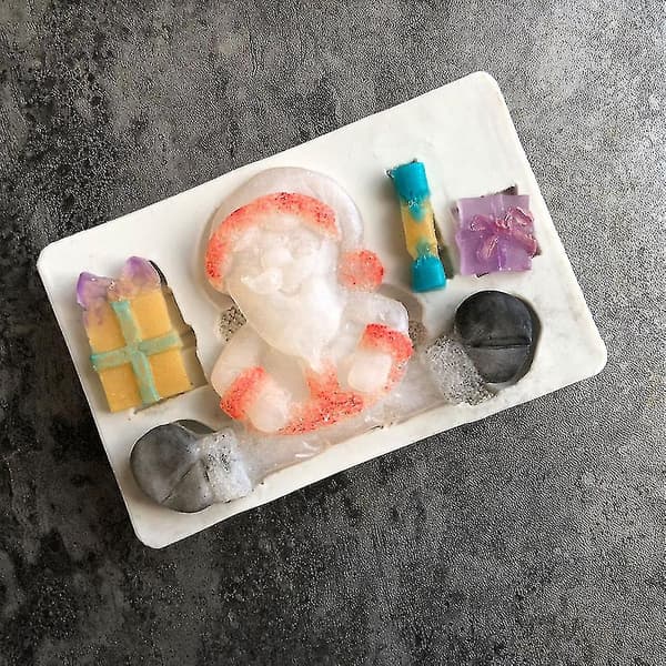 Julform för julklappslåda med tomte i silikon