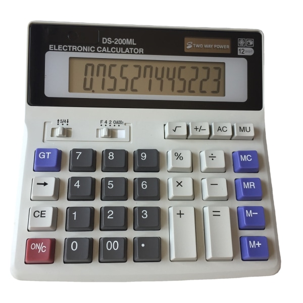 DS-200ML Classic Calculator Miniräknare - Stor vit knapp DS-200ML Classic Calculator Miniräknare - Stor vit knapp