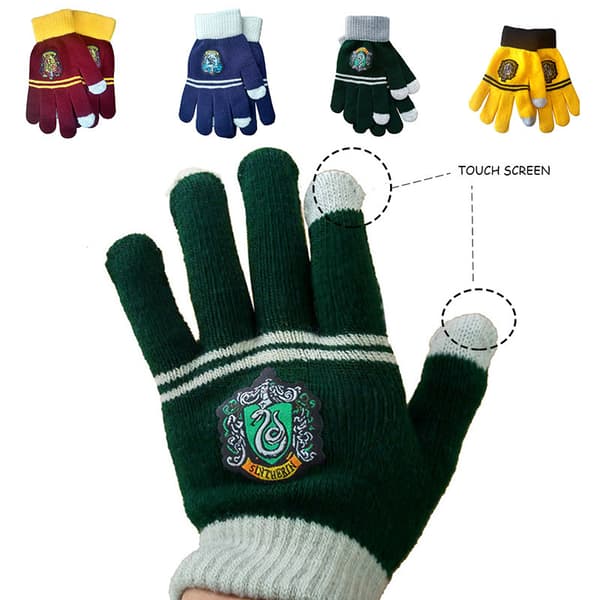 Randiga Vintage Termiska Ullhandskar - Ravenclaw