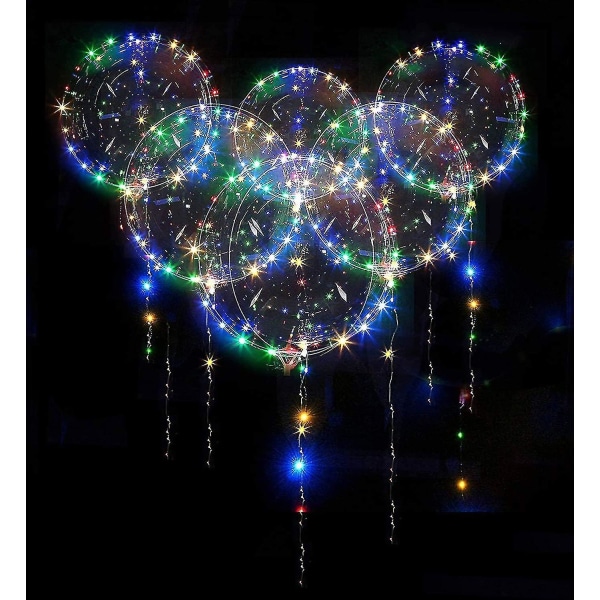 20 delar LED-ballonger Lysande ballonger, färgglada heliumballonger