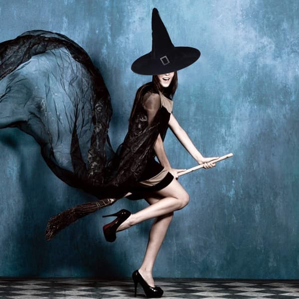 4 Stykker Hexehatte, Halloween Hexehat Kostume Tilbehør til Ha