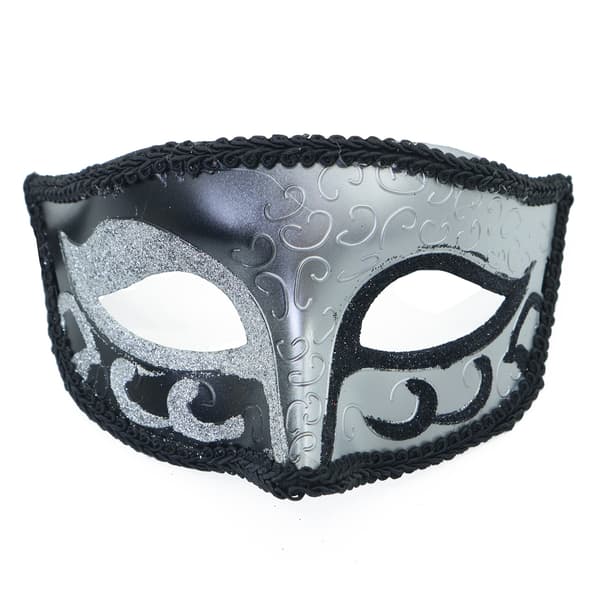 Prestandamasker Halvansikte Rullfria Målade Plastmasker - Silvermasker