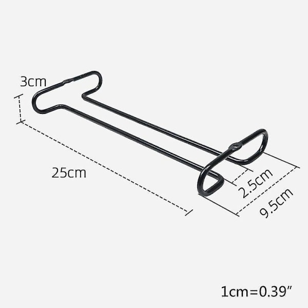 Enkelrads Hängande Vin Glashållare Omvänd Hylla Undermonterad På Skåp Vit