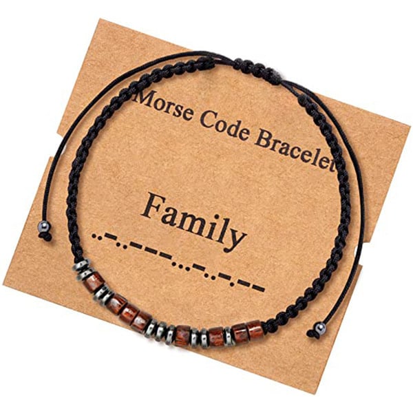 Kvinnor Morse Code Armband Roliga armband för vänner Mamma Dotter Systrar Flickor Bästa vän Inspirerande presenter Män Pojkar